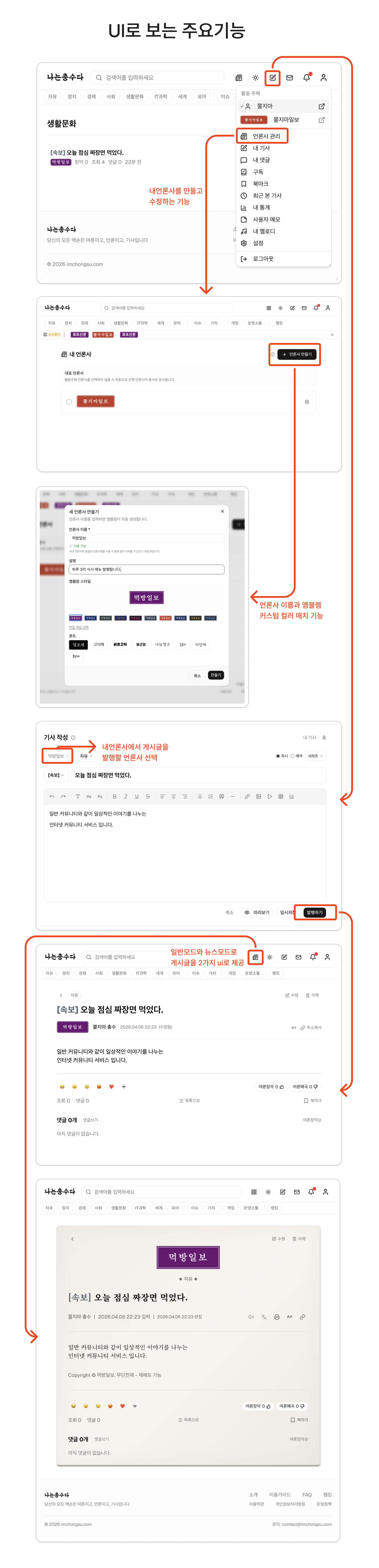 나는총수다 핵심기능 안내